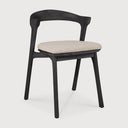 Natural Cushion Teak Black Bok Outdoor Dining Chair
