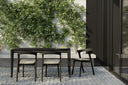 Natural Cushion Teak Black Bok Outdoor Dining Chair