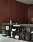 Brown Geometric Sofa Console