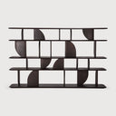 Brown Geometric Sofa Console