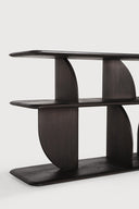 Brown Geometric Sofa Console