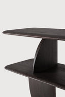Brown Geometric Sofa Console