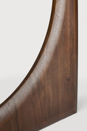 Teal Brown Round Geometric Dining Table