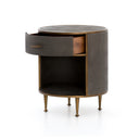 Shagreen Round Nightstand