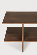 Teak Brown Kabuki Side Table
