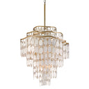 Champagne Leaf Dolce Chandelier 37.75" by Corbett Lighting, view 2