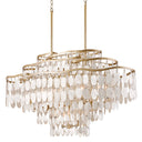 Champagne Leaf Dolce Chandelier 24" by Corbett Lighting, view 6