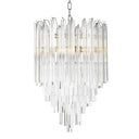 Tapered Glass Rods Chandelier Salerno