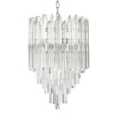 Tapered Glass Rods Chandelier Salerno