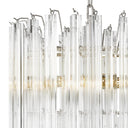 Tapered Glass Rods Chandelier Salerno