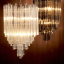 Tapered Glass Rods Chandelier Salerno