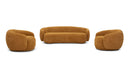 Andrew - Modern Orange Fabric Sofa Set
