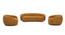 Andrew - Modern Orange Fabric Sofa Set