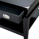 Oak Wooden Side Table Military