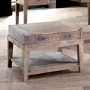 Oak Wooden Side Table Military