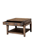 Oak Wooden Side Table Military
