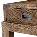 Oak Wooden Side Table Military
