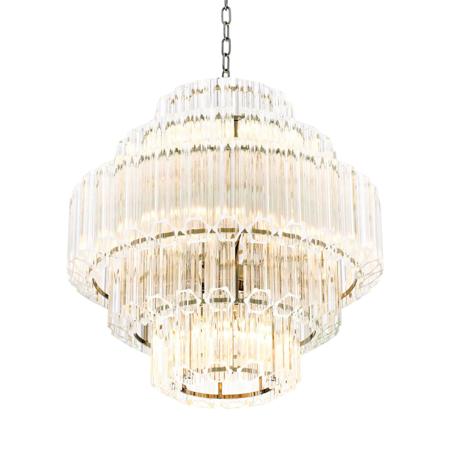 Cascading Bevelled Glass Chandelier Vittoria