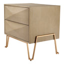 Oak Hairpin Nightstand Highland