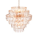 Glass Layered Chandelier L Amazone