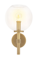 Brass Globe Wall Lamp Jade