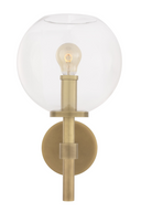 Brass Globe Wall Lamp Jade