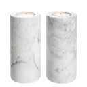 White Marble Tealight Holders (2) Tobor