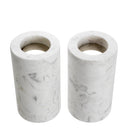 White Marble Tealight Holders (2) Tobor