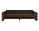 Romer Sofa - Brushed Gold - Nubuck Cocoa Leather by Matho Sun, view 8