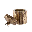 Vintage Brass Bamboo Box