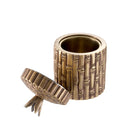Vintage Brass Bamboo Box