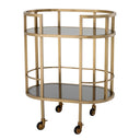 Smoked Glass 2-Layer Trolley Townhouse