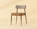 Gold Milliken Cognac / Helios Check Black Dining Chairs set of 2 Ashwin Stackable by Matho Sun
