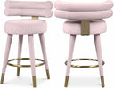 Fitzroy Velvet Upholstered Counter Stool - Pink