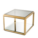 Brass Glass Box Side Table Callum
