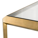 Brass Glass Box Side Table Callum