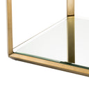 Brass Glass Box Side Table Callum