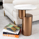 Pedestal Marble Side Table Tosca