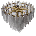 Smoked Glass Layered Chandelier Verbier