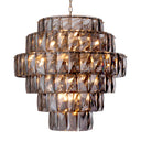 Glass Layered Chandelier L Amazone