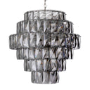 Glass Layered Chandelier L Amazone