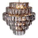 Glass Layered Chandelier L Amazone