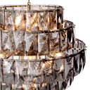 Glass Layered Chandelier L Amazone