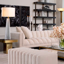 Square Pedestal Side Table Luxus