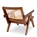 Brown Rattan Lounge Armchair Aristide
