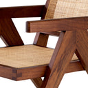 Brown Rattan Lounge Armchair Aristide