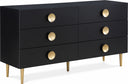 Zayne Wood Veneer Dresser - Black