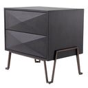 Oak Hairpin Nightstand Highland