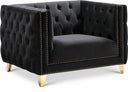 Michelle Velvet Upholstered Chair - Black