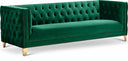 Michelle 90" Velvet Upholstered Sofa - Green